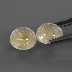 Achetez naturel ct jaune quartz rutilé gems, coupe roude, en provenance inde chez gemselect. en stock, livraison internationale!