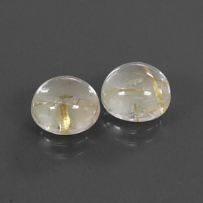 Achetez naturel ct jaune quartz rutilé gems, coupe roude, en provenance inde chez gemselect. en stock, livraison internationale!