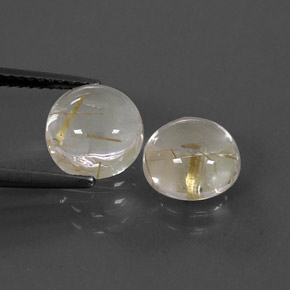 Achetez naturel ct jaune quartz rutilé gems, coupe roude, en provenance inde chez gemselect. en stock, livraison internationale!