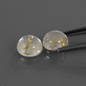 Achetez naturel ct jaune quartz rutilé gems, coupe roude, en provenance inde chez gemselect. en stock, livraison internationale!