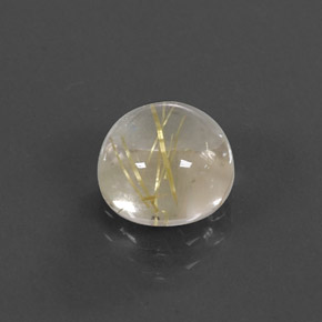 Quartz rutilé jaune naturelle coupe roude, 2,57 ct, transparent