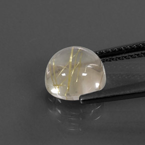 Quartz rutilé jaune naturelle coupe roude, 2,57 ct, transparent