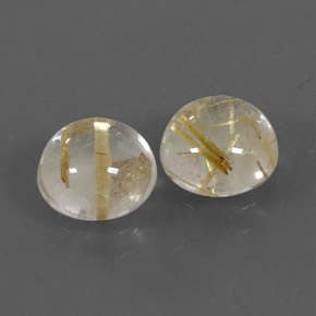 Achetez naturel ct jaune quartz rutilé gems, coupe roude, en provenance inde chez gemselect. en stock, livraison internationale!