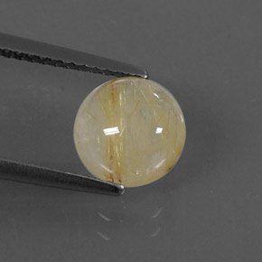 Quartz rutilé jaune naturelle transparent, 2,10 ct, transparent / translucide