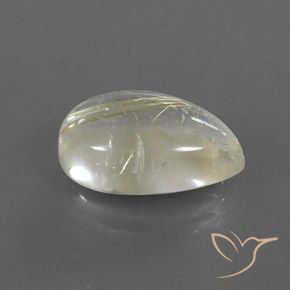 Quartz rutile Jaune clair naturelle En forme de poire, 7.39 ct, Transparent