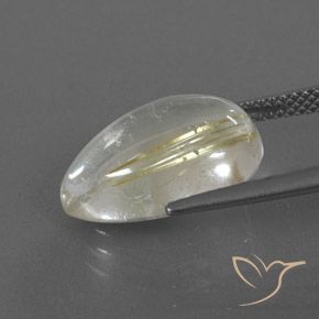 Quartz rutile Jaune clair naturelle En forme de poire, 7.39 ct, Transparent