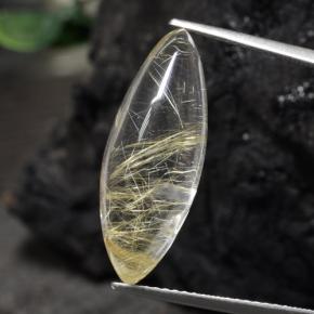 Quartz rutilé jaune naturelle marquise, 10,00 ct, transparent