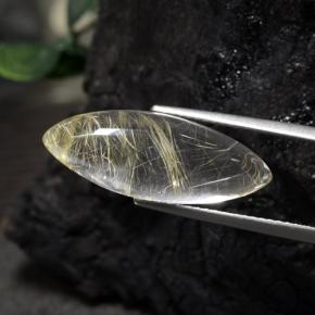 Quartz rutilé jaune naturelle marquise, 10,00 ct, transparent