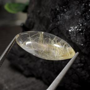 Quartz rutilé jaune naturelle marquise, 10,00 ct, transparent
