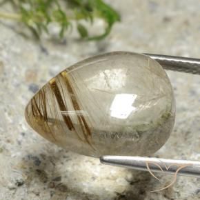 Quartz rutile Jaune clair naturelle En forme de poire, 10.69 ct, Transparent