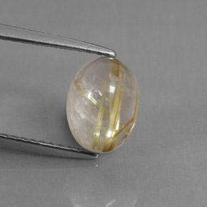Quartz rutilé jaune naturelle transparent, 1,75 ct, transparent / translucide