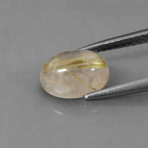 Quartz rutilé jaune naturelle transparent, 1,75 ct, transparent / translucide