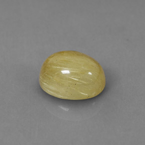 Quartz rutilé jaune naturelle coupe ovale, 1,89 ct, translucide