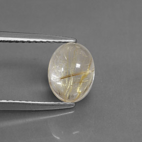 Quartz rutilé jaune naturelle transparent, 1,54 ct, transparent / translucide