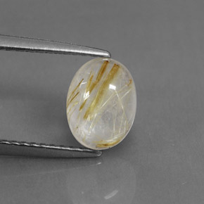 Quartz rutilé jaune naturelle transparent, 1,51 ct, transparent / translucide