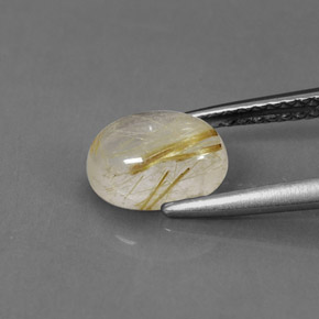 Quartz rutilé jaune naturelle transparent, 1,51 ct, transparent / translucide