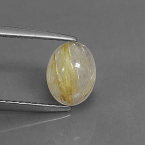 Quartz rutilé jaune naturelle transparent, 1,30 ct, transparent / translucide