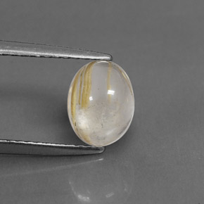 Quartz rutilé jaune naturelle transparent, 1,56 ct, transparent / translucide