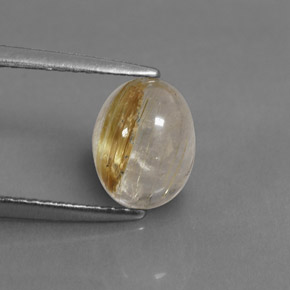 Quartz rutilé jaune naturelle transparent, 1,77 ct, transparent / translucide