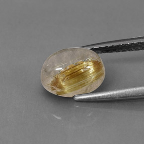 Quartz rutilé jaune naturelle transparent, 1,77 ct, transparent / translucide