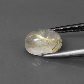 Quartz rutilé jaune naturelle transparent, 1,48 ct, transparent / translucide