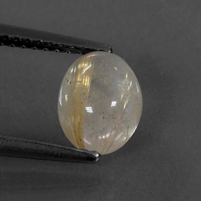 Quartz rutilé jaune naturelle transparent, 1,59 ct, transparent / translucide