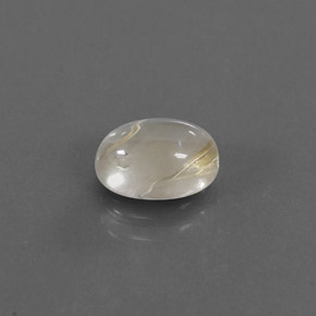 Quartz rutilé jaune naturelle coupe ovale, 1,41 ct, transparent