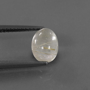 Quartz rutilé jaune naturelle transparent, 1,40 ct, transparent / translucide