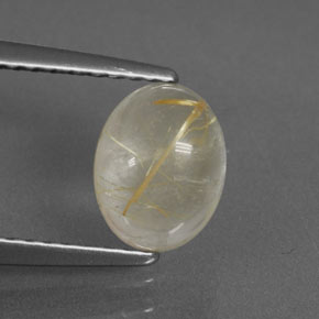 Quartz rutilé jaune naturelle transparent, 1,49 ct, transparent / translucide