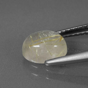 Quartz rutilé jaune naturelle transparent, 1,49 ct, transparent / translucide