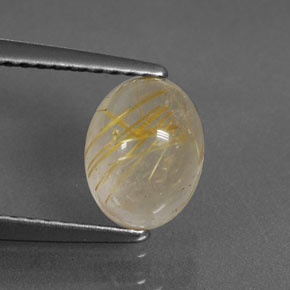 Quartz rutilé jaune naturelle transparent, 1,53 ct, transparent / translucide