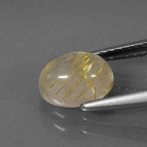 Quartz rutilé jaune naturelle transparent, 1,53 ct, transparent / translucide