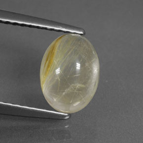 Quartz rutilé jaune naturelle transparent, 1,70 ct, transparent / translucide