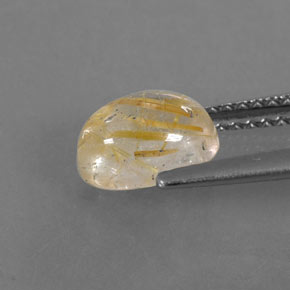 Quartz rutilé jaune naturelle transparent, 1,48 ct, transparent / translucide