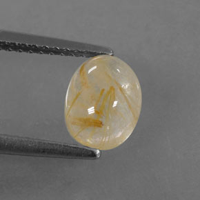 Quartz rutilé jaune naturelle transparent, 1,32 ct, transparent / translucide