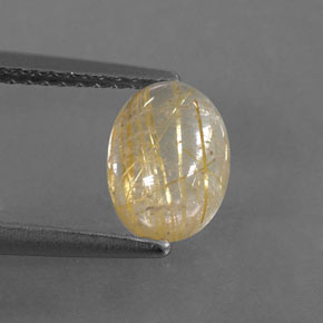 Quartz rutilé jaune naturelle transparent, 1,63 ct, transparent / translucide