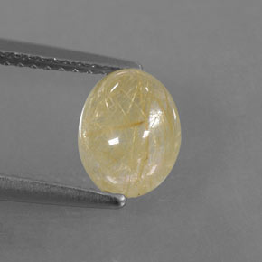 Quartz rutilé jaune naturelle transparent, 1,60 ct, transparent / translucide