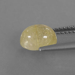 Quartz rutilé jaune naturelle transparent, 1,60 ct, transparent / translucide