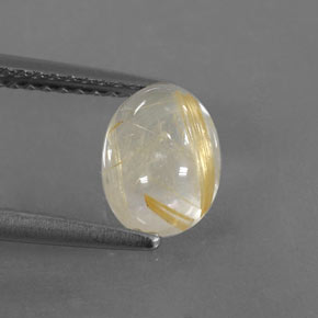 Quartz rutilé jaune naturelle transparent, 1,52 ct, transparent / translucide