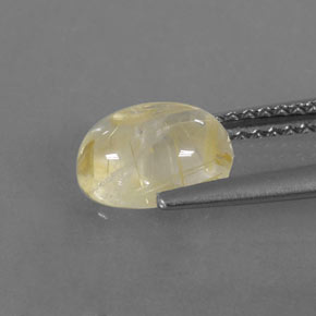 Quartz rutilé jaune naturelle transparent, 1,52 ct, transparent / translucide