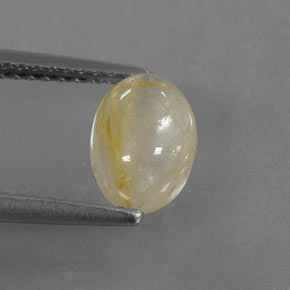 Quartz rutilé jaune naturelle transparent, 1,49 ct, transparent / translucide