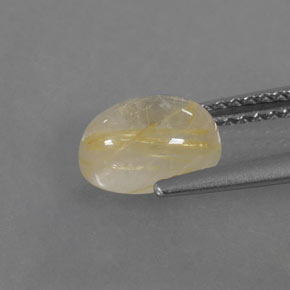 Quartz rutilé jaune naturelle transparent, 1,49 ct, transparent / translucide