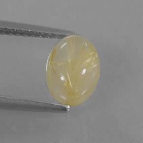 Quartz rutilé jaune naturelle transparent, 1,57 ct, transparent / translucide