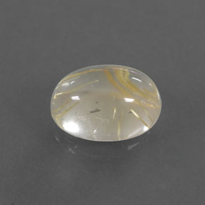 Quartz rutilé jaune naturelle coupe ovale, 1,79 ct, transparent