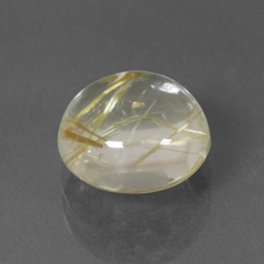 Quartz rutilé jaune naturelle coupe roude, 2,11 ct, transparent