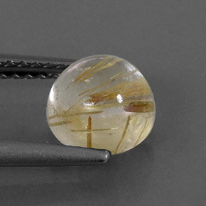 Quartz rutilé jaune naturelle transparent, 1,59 ct, transparent / translucide