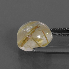 Quartz rutilé jaune naturelle transparent, 1,59 ct, transparent / translucide