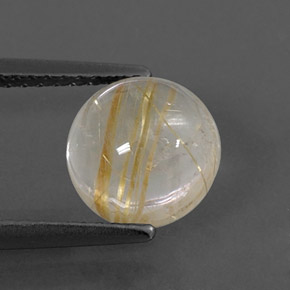Quartz rutilé jaune naturelle transparent, 2,41 ct, transparent / translucide
