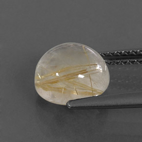 Quartz rutilé jaune naturelle transparent, 2,41 ct, transparent / translucide