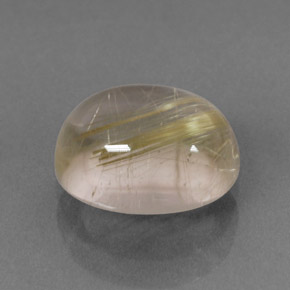 Quartz rutilé jaune naturelle coupe ovale, 2,29 ct, transparent